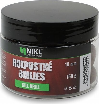 Nikl Rozpustné boilies Kill Krill 150 g 24 mm