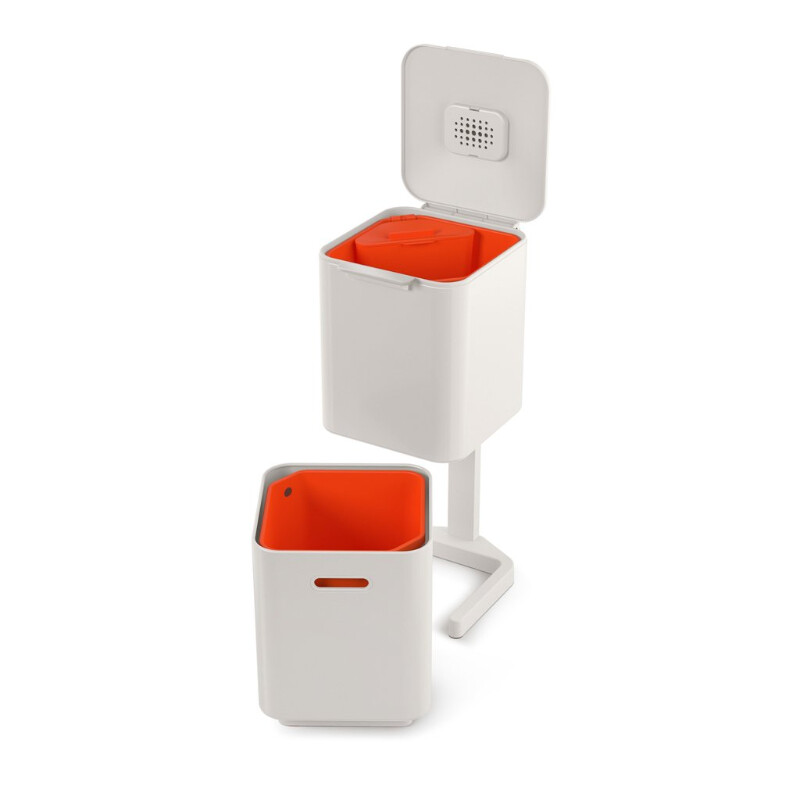 Kôš na odpadky TOTEM COMPACT 30064 40 l, béžová, na triedenie odpadu, Joseph Joseph
