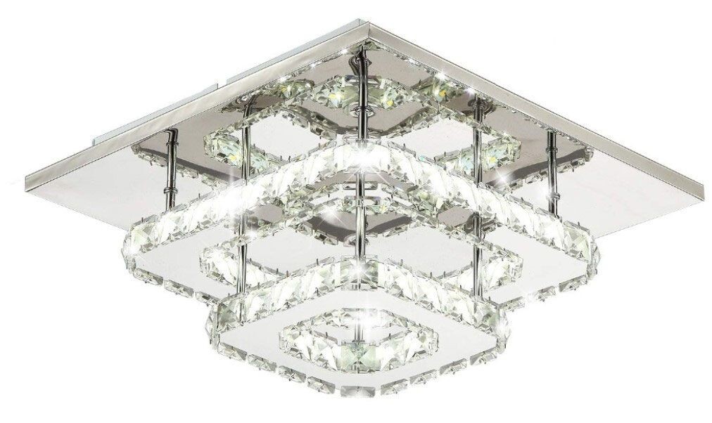 Křišťálové stropní LED svítidlo APP410-C chrom/neutrální bílá