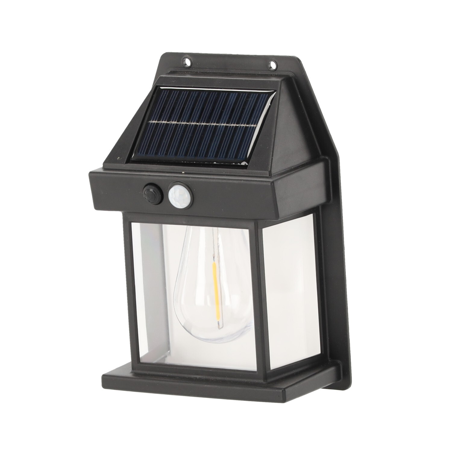 Nástěnná solární LED lampa s pohybovým senzorem Sullivan studená bílá/černá