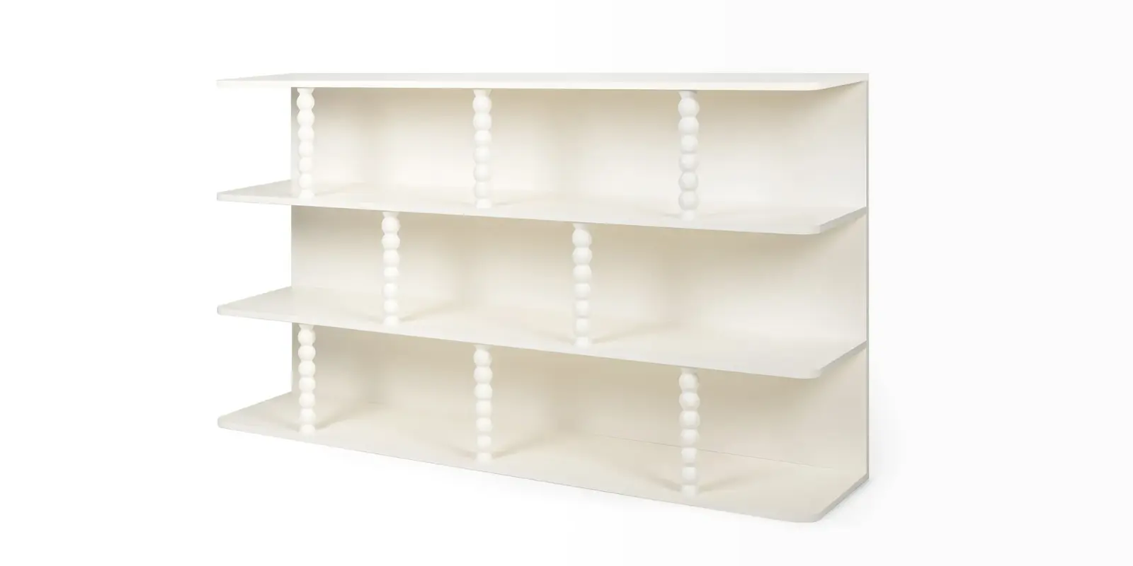 Nízká knihovna Perla 160 cm bílá