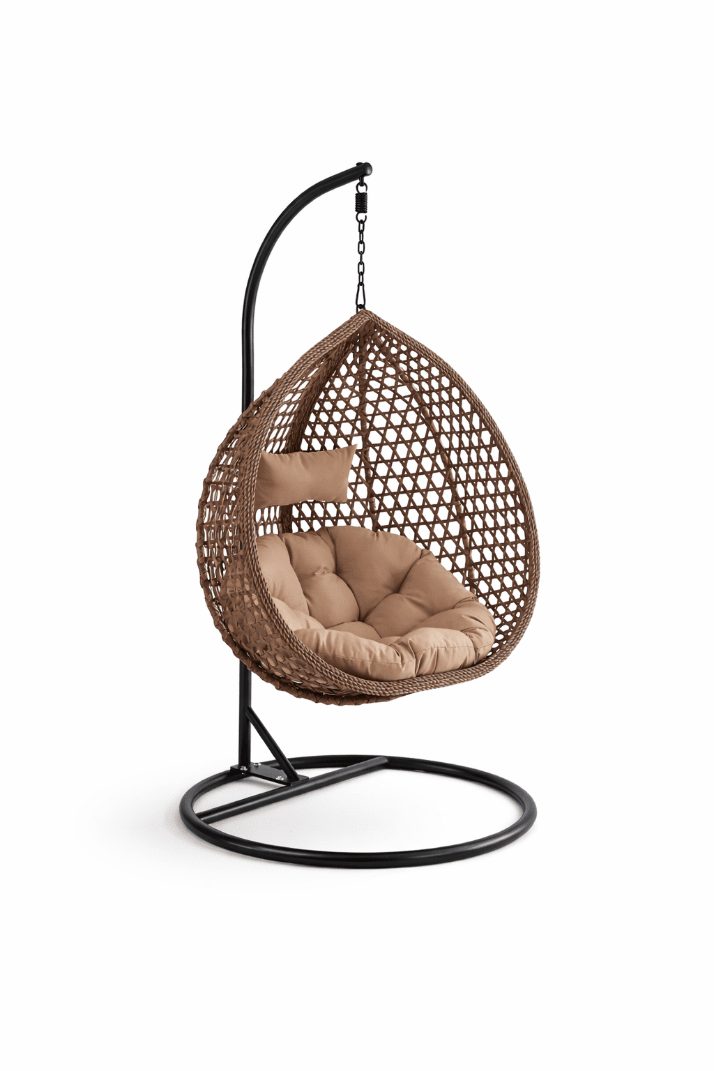 Skládací závěsné houpací křeslo Houseland Lisso XL hnědé