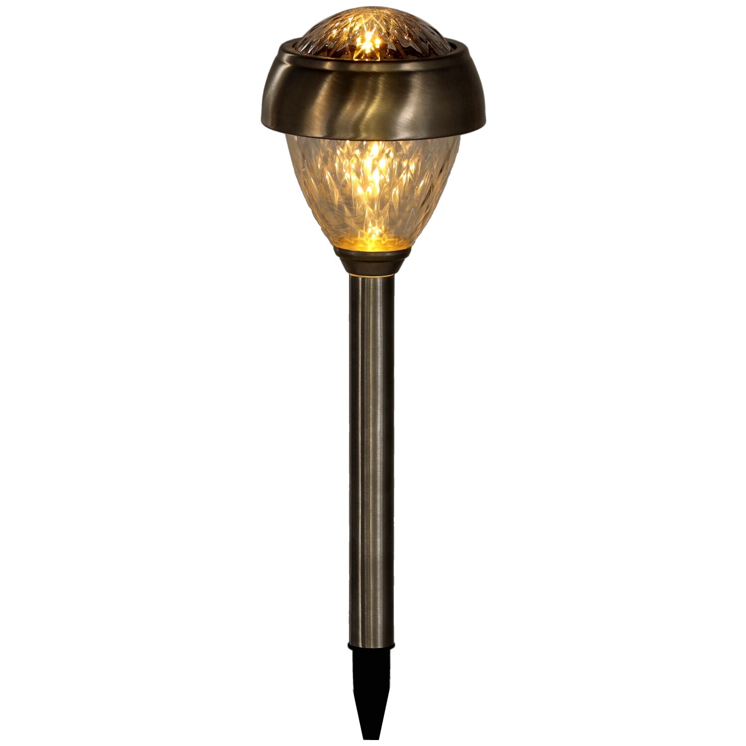 Solární LED lampa Leya teplá bílá/stříbrná