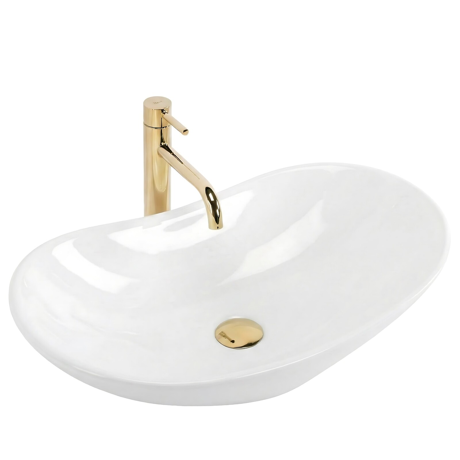 Umyvadlo na desku Basaro Westa 63 cm bílé