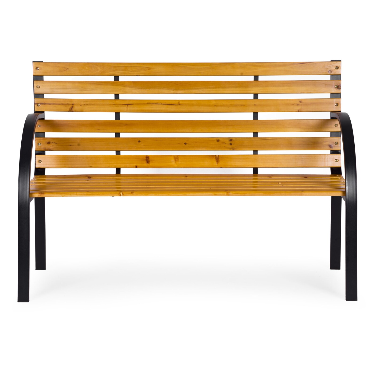 Zahradní lavička Cliff 122 cm hnědá/černá