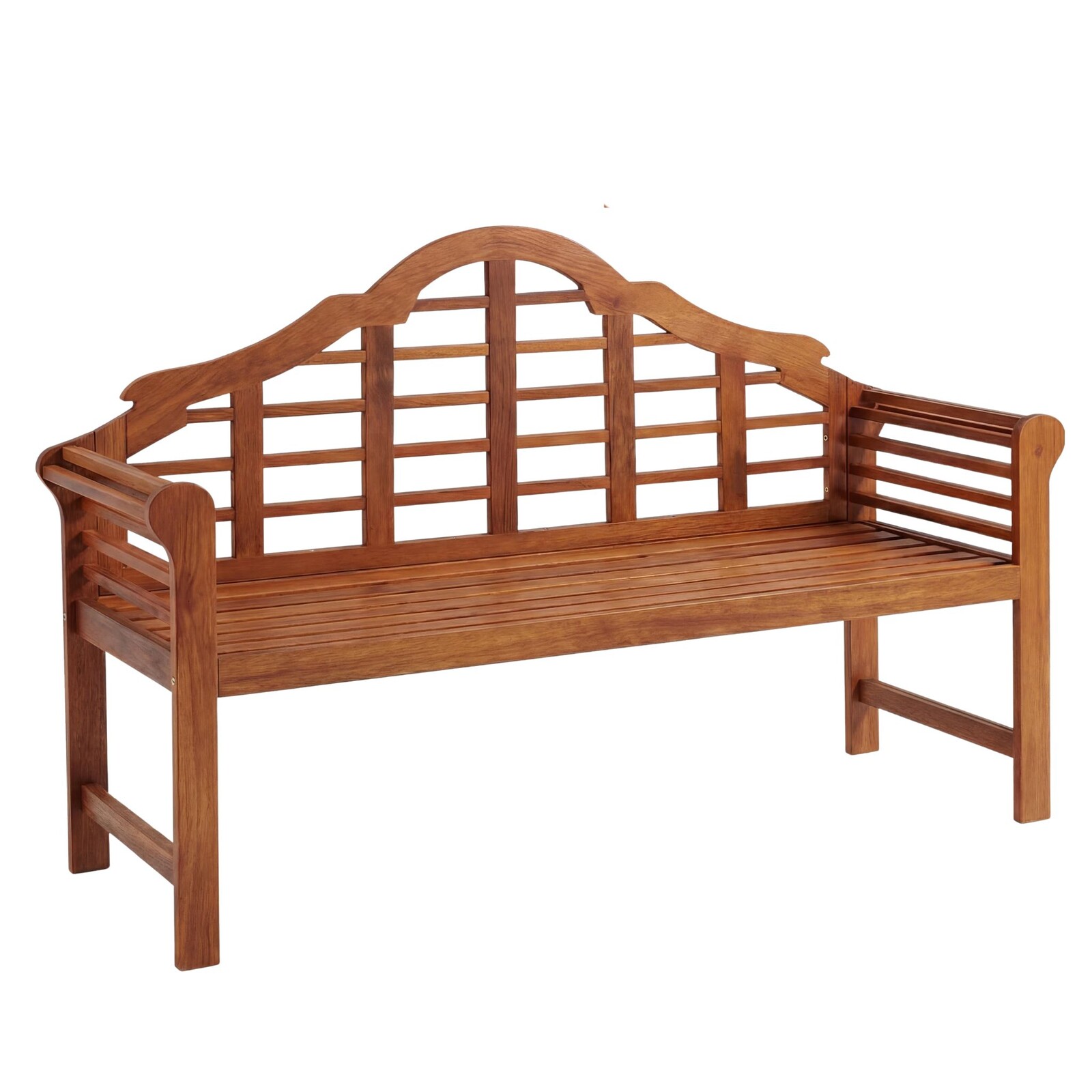 Zahradní lavička Terrace 135 cm z masivu eukalyptus hnědá