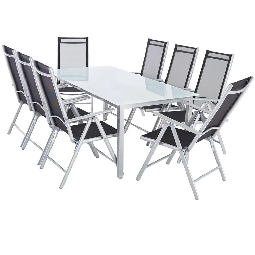 Zahradní sestava BERN pro 8 osob stříbrná