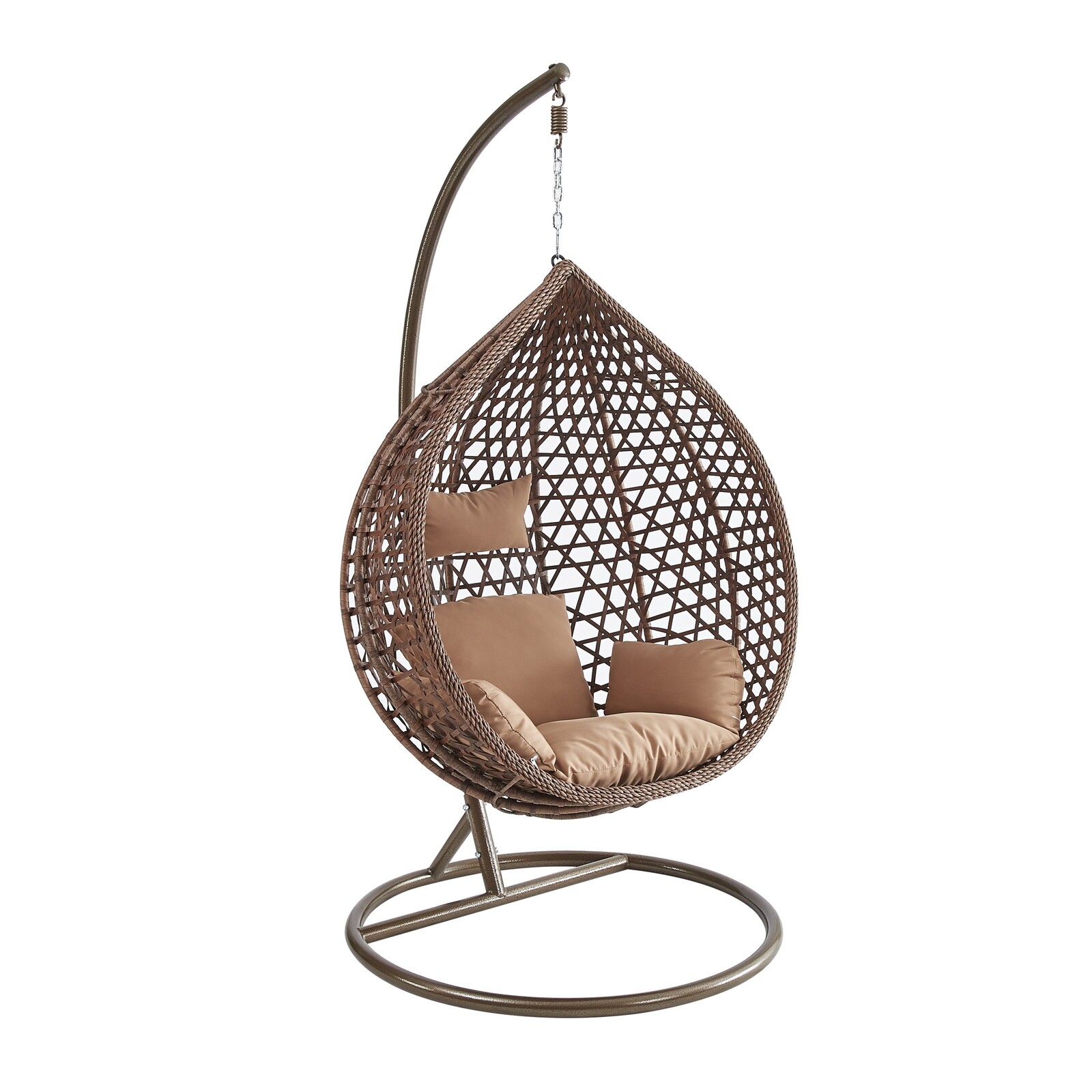 Závěsné houpací křeslo Houseland Imogen hnědé L
