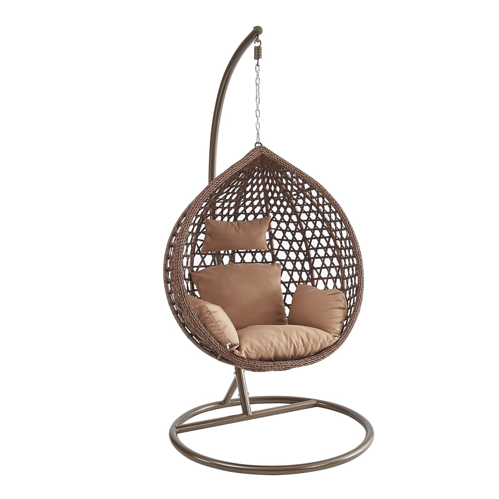 Závěsné houpací křeslo Houseland Imogen hnědé S