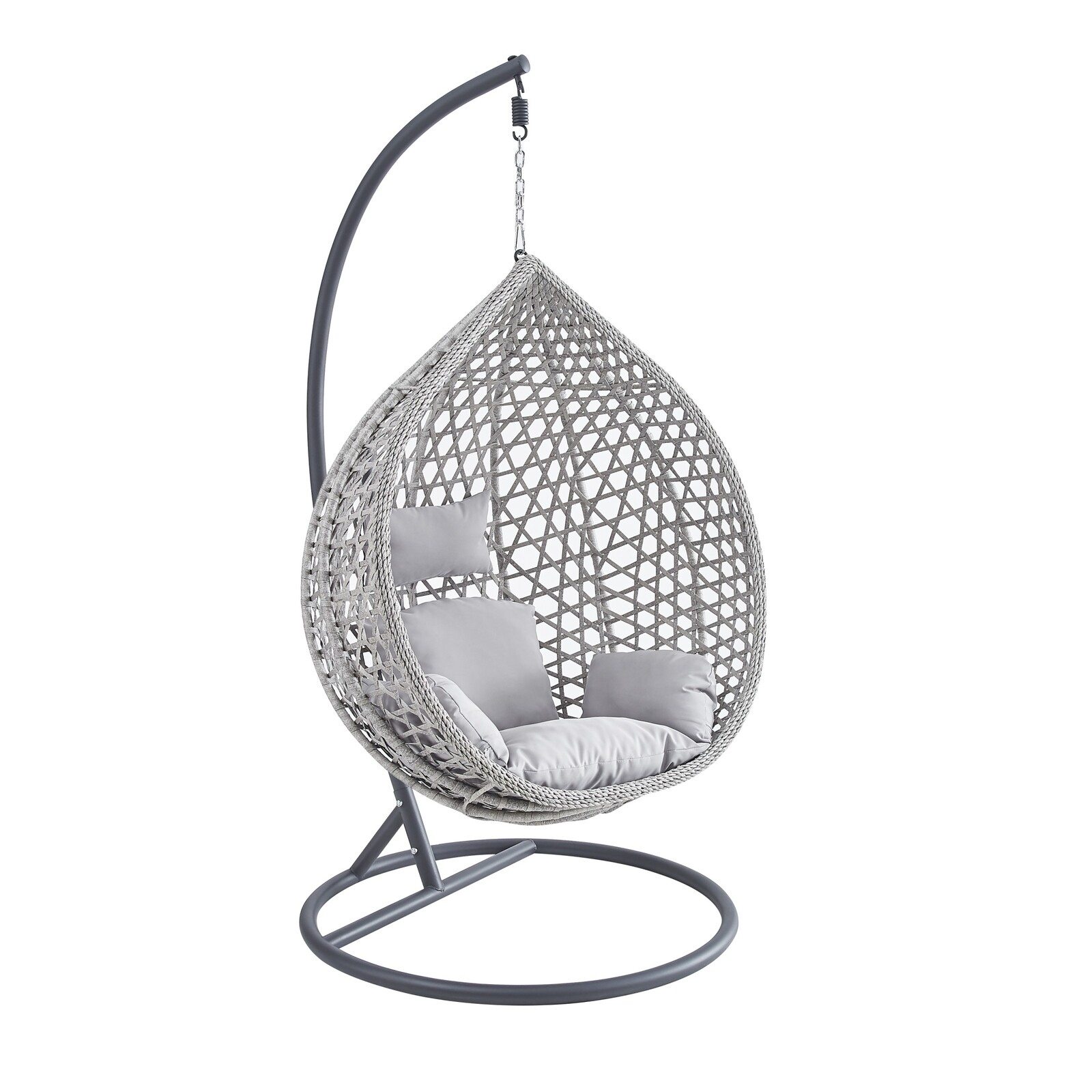 Závěsné houpací křeslo Houseland Imogen šedé L