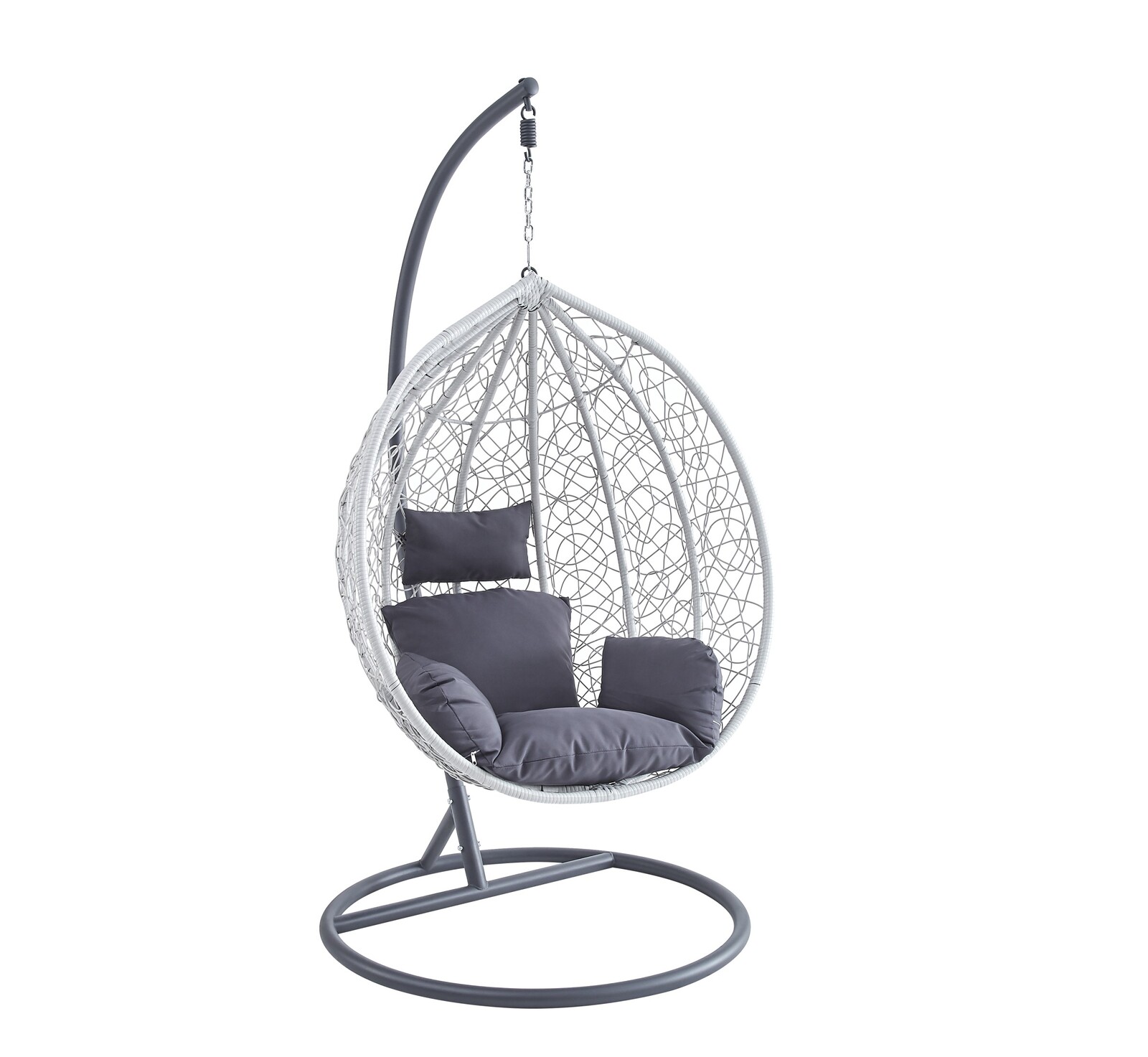 Závěsné houpací křeslo Houseland Mira L šedé