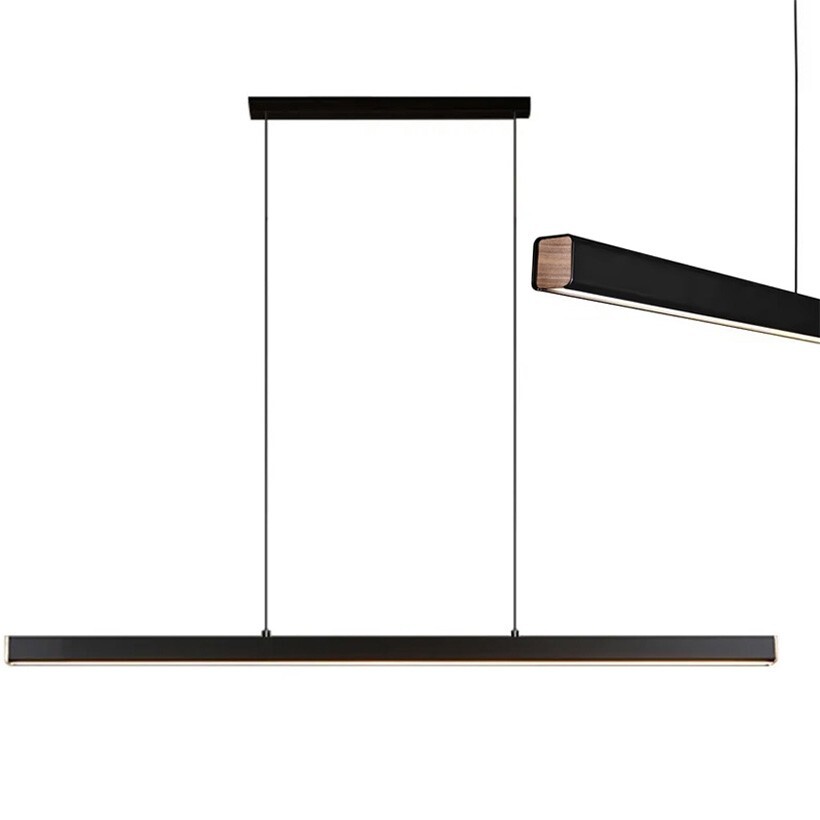 Závěsný LED lustr APP1448-CP 100 cm černý/neutrální bílá