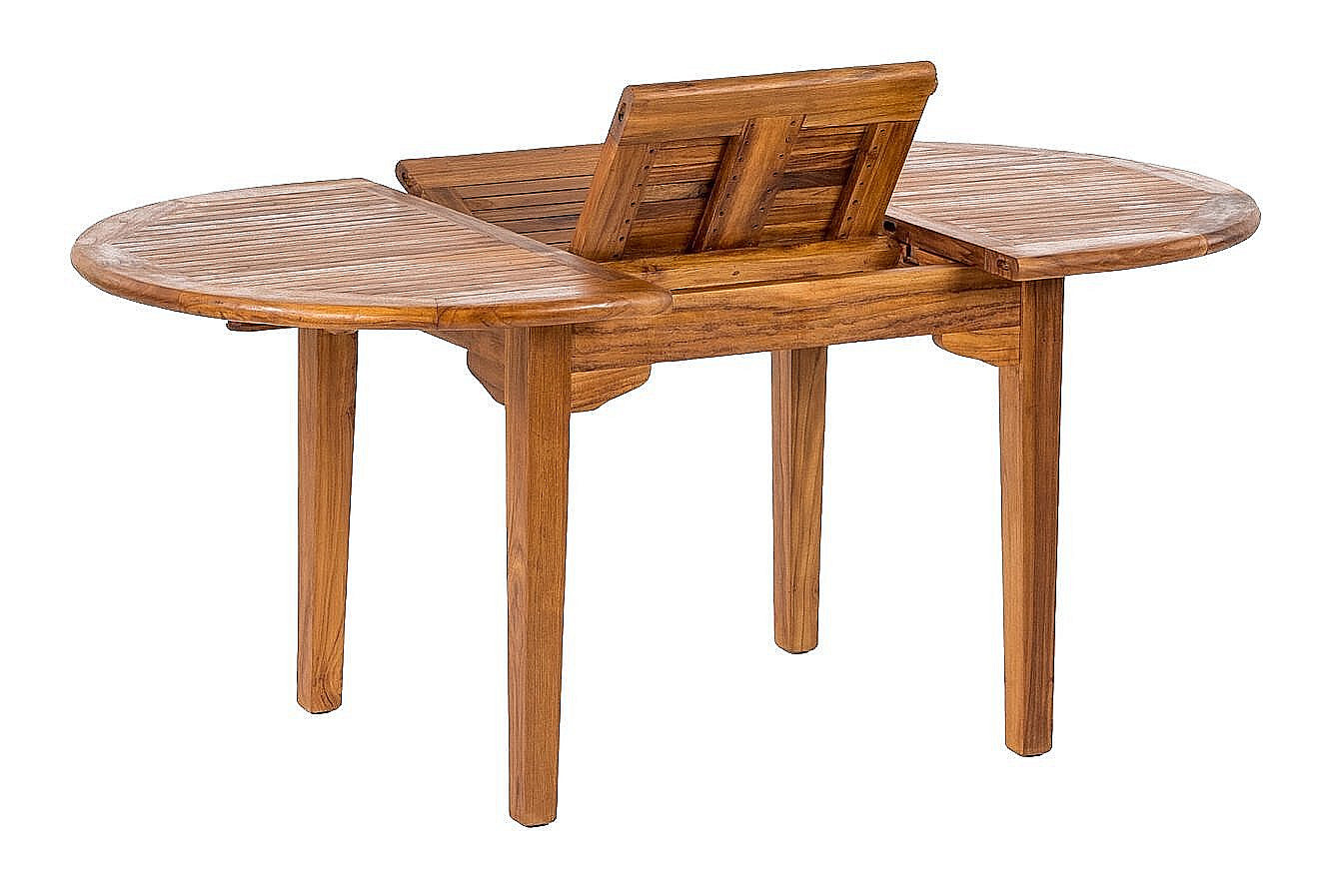 DEOKORK Teakový oválny stôl ELEGANTE 130 / 180 × 100 × 78 cm | ovál | rozkladacia