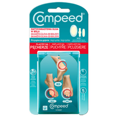 COMPEED Náplasť na pľuzgiere MIX 5 ks