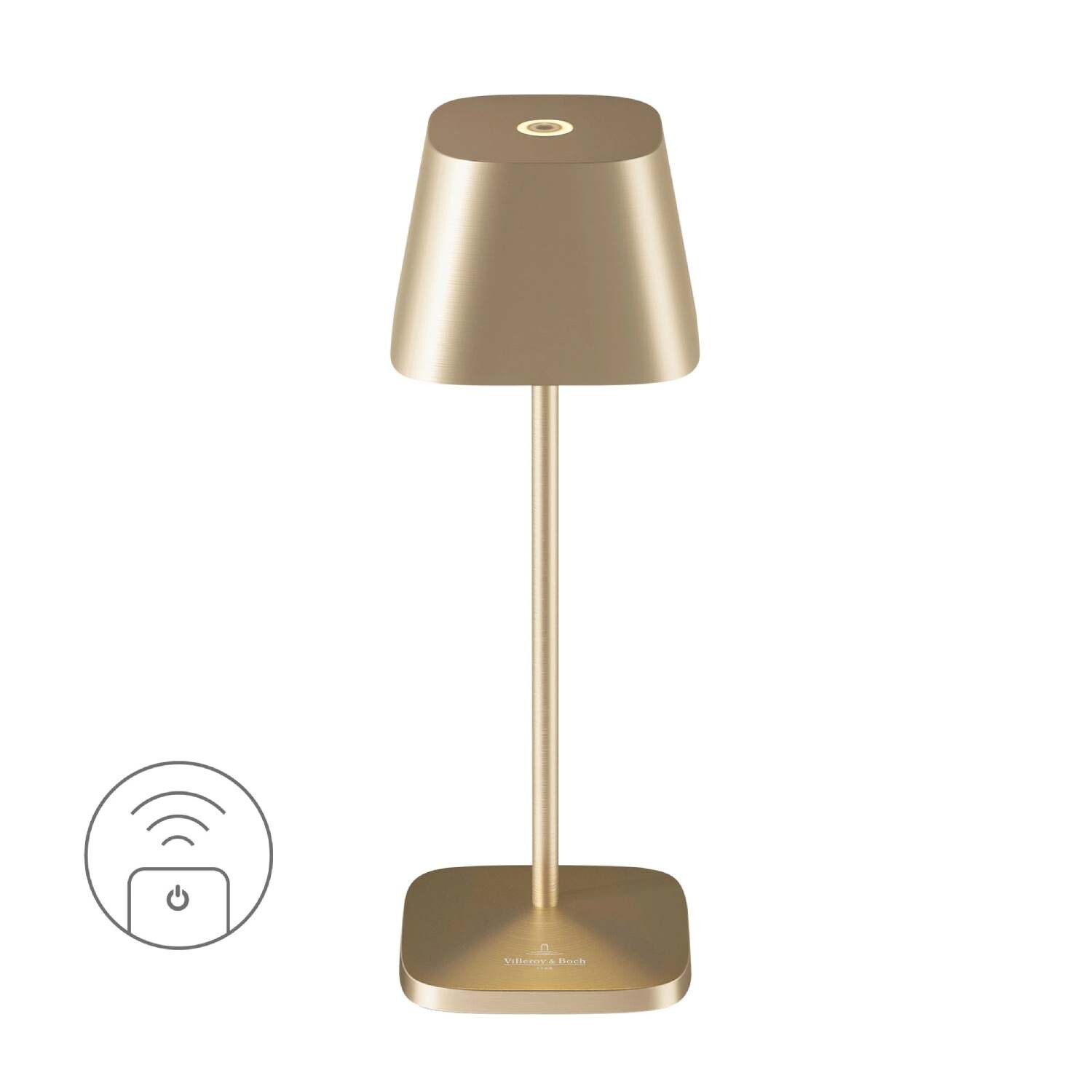 Villeroy & Boch Nabíjacia LED lampička do exteriéru / interiéru Neapel Micro, 20 cm, brushed gold 97267