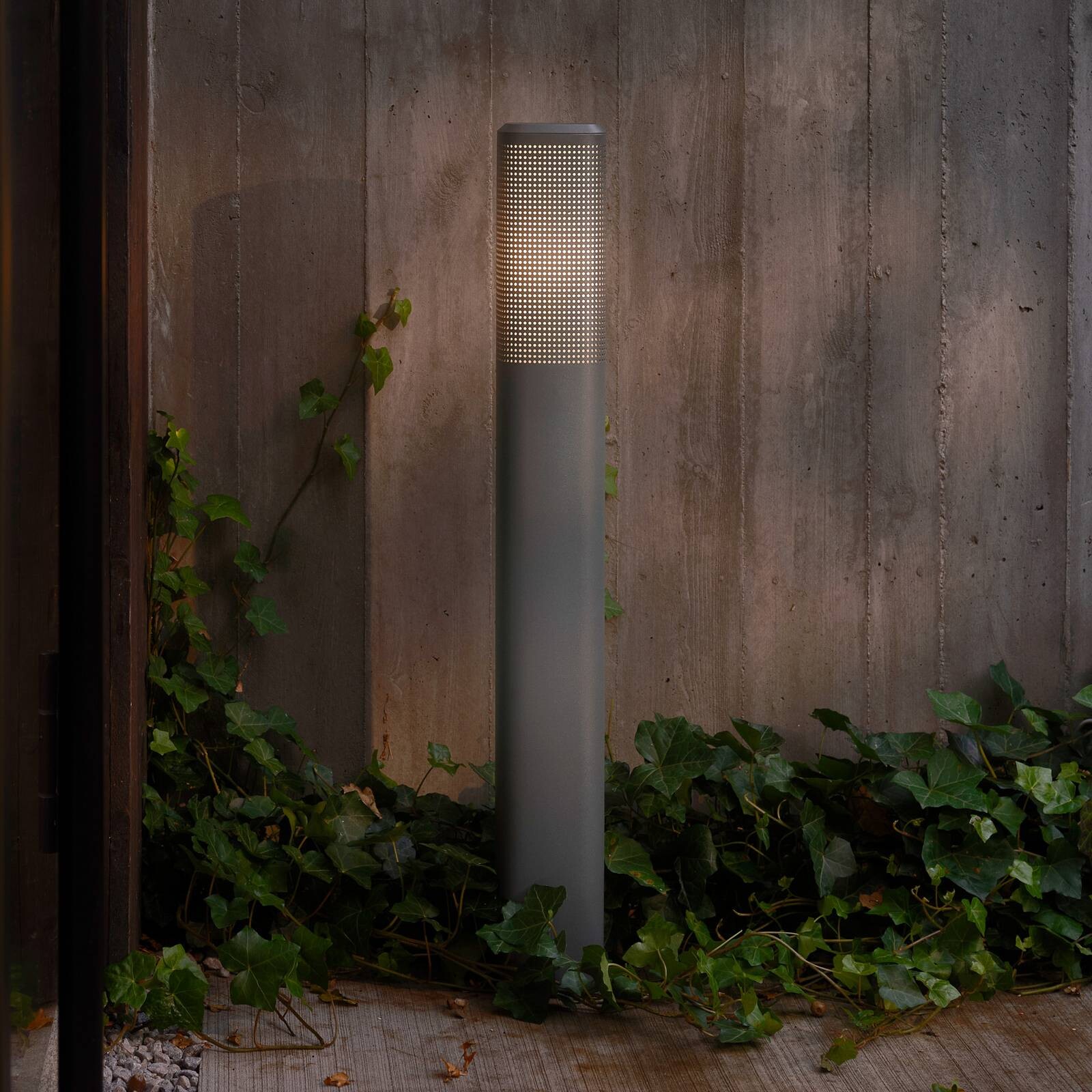 Chodníkové svetlo Sidara 95 Seaside, antracitová, hliník, IP44, E27