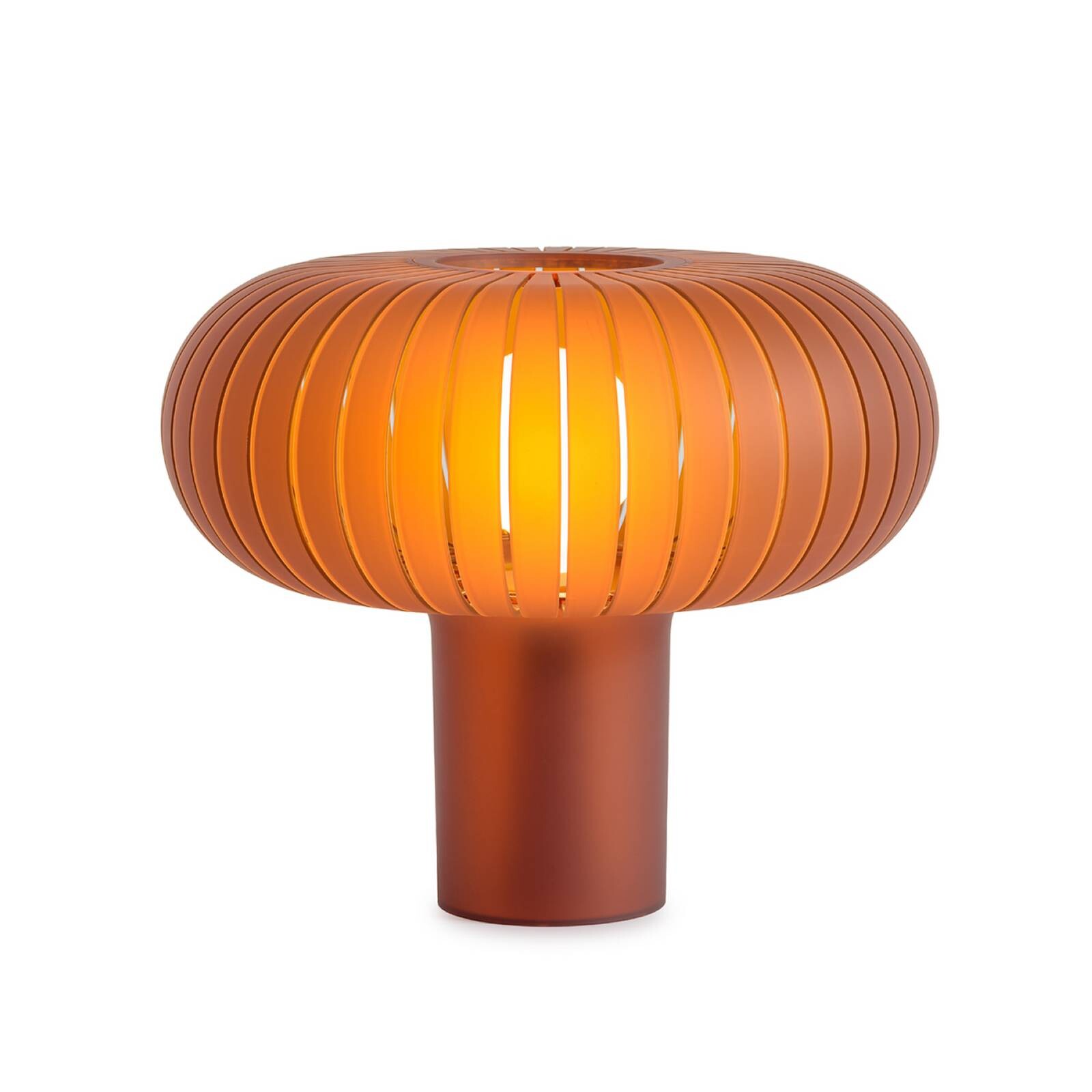 Kartell Stolová lampa Teresa Frozen, jantárová, stmievateľná, E27