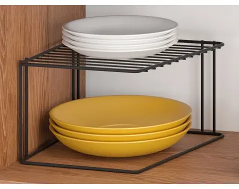 Stojan na taniere do skrinky Lava TouchTherm 25x15 cm, čierny%