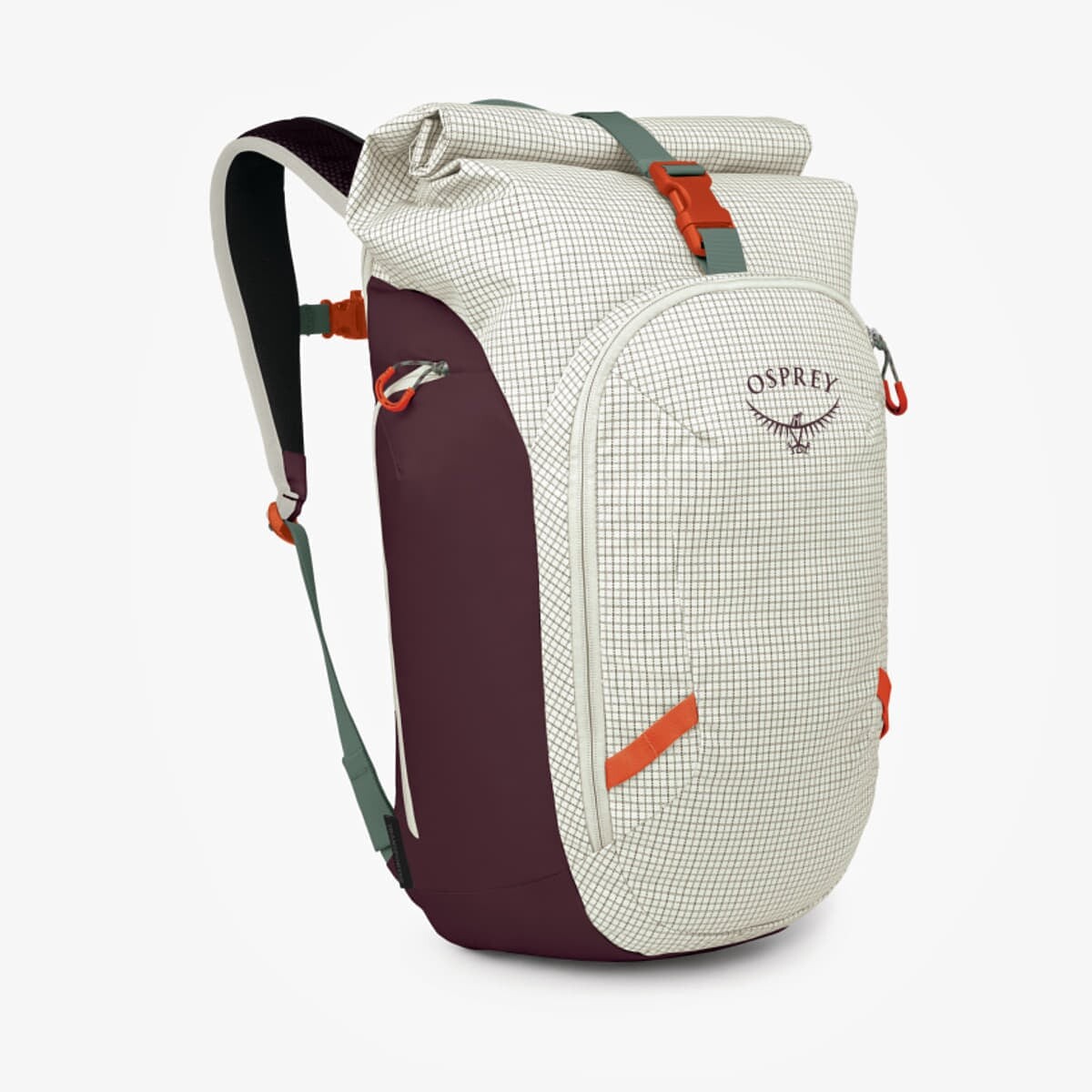 Taška Osprey Transporter Roll Top Mystery White/ Moody Burgundy Universal
