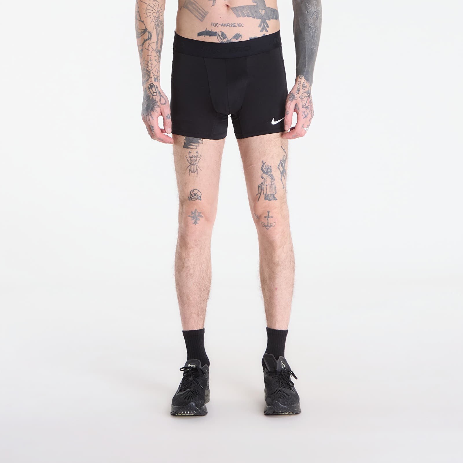 Šortky Nike Pro Men's Dri-FIT Brief Shorts Black/ White S