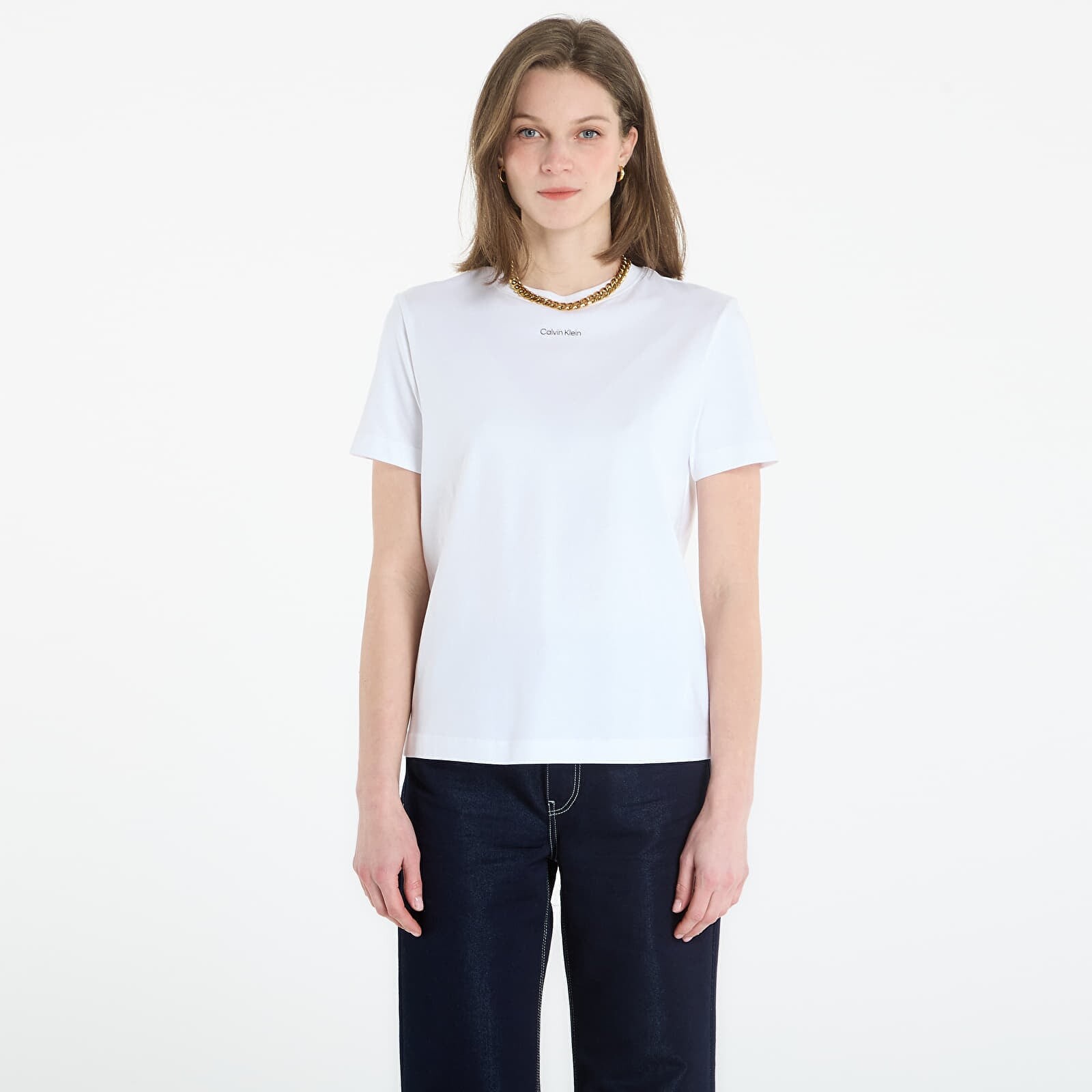 Tričko Calvin Klein Ss 20S Classic Logo Tee Bright White L