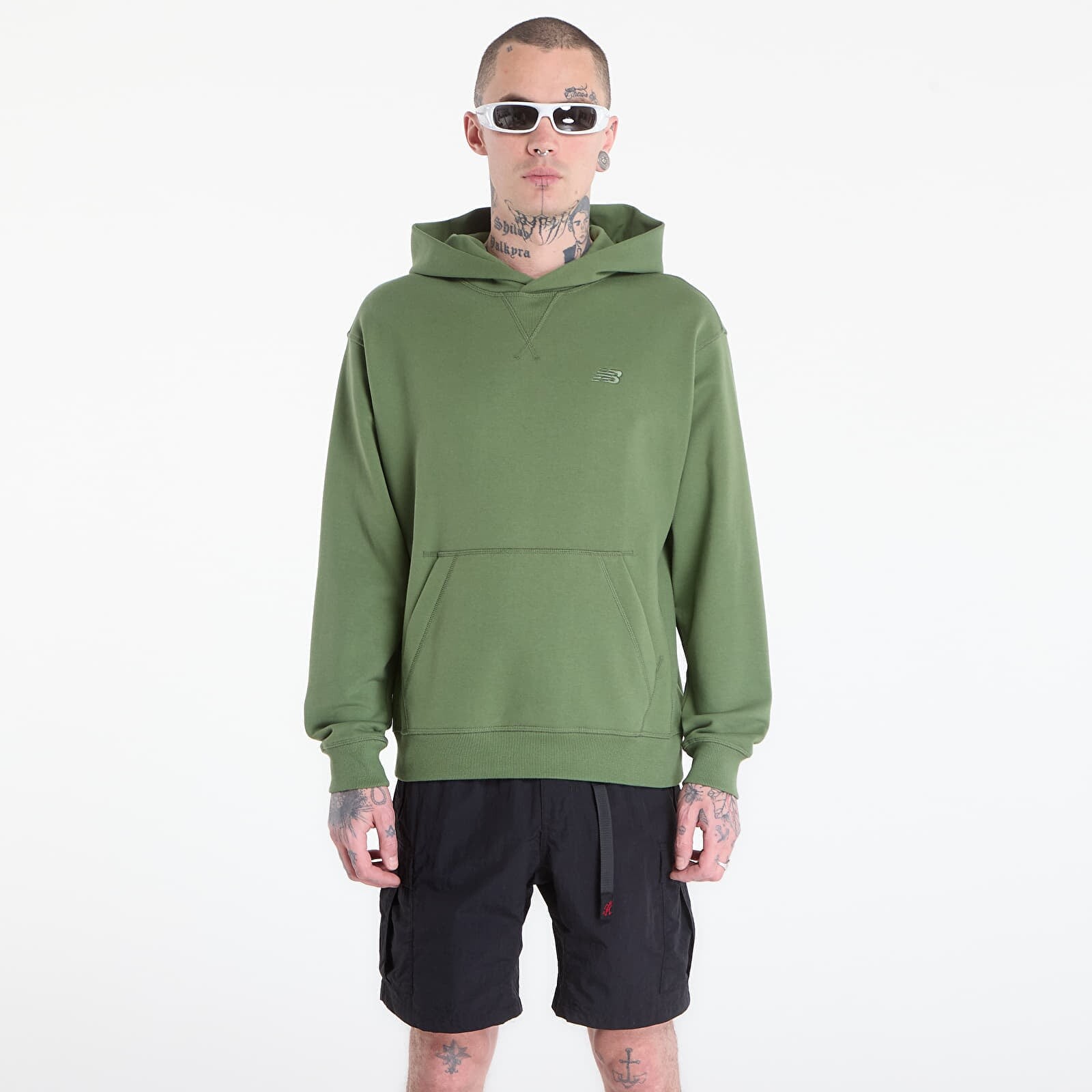 Mikina New Balance Athletics French Terry Hoodie Utility Green XL