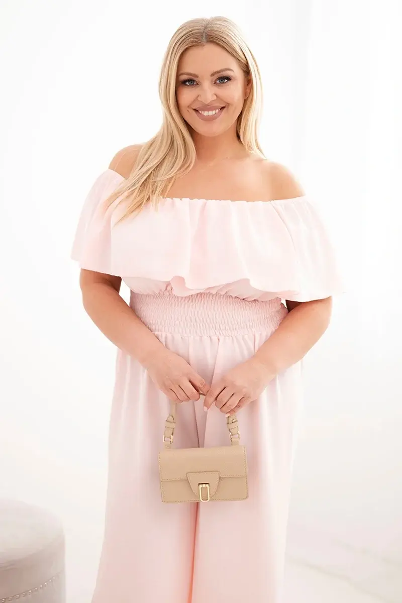 Kesi dámsky plus-size overal s volánmi