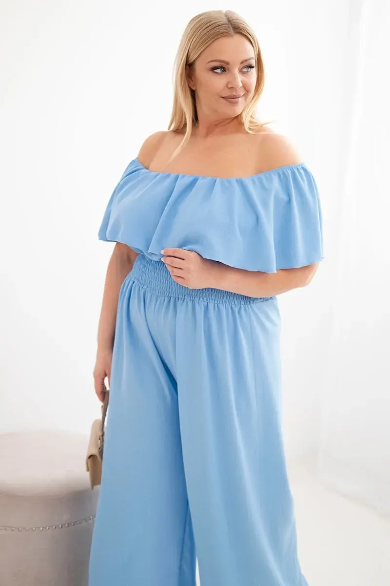 Dámsky zavinovací overal s volánom