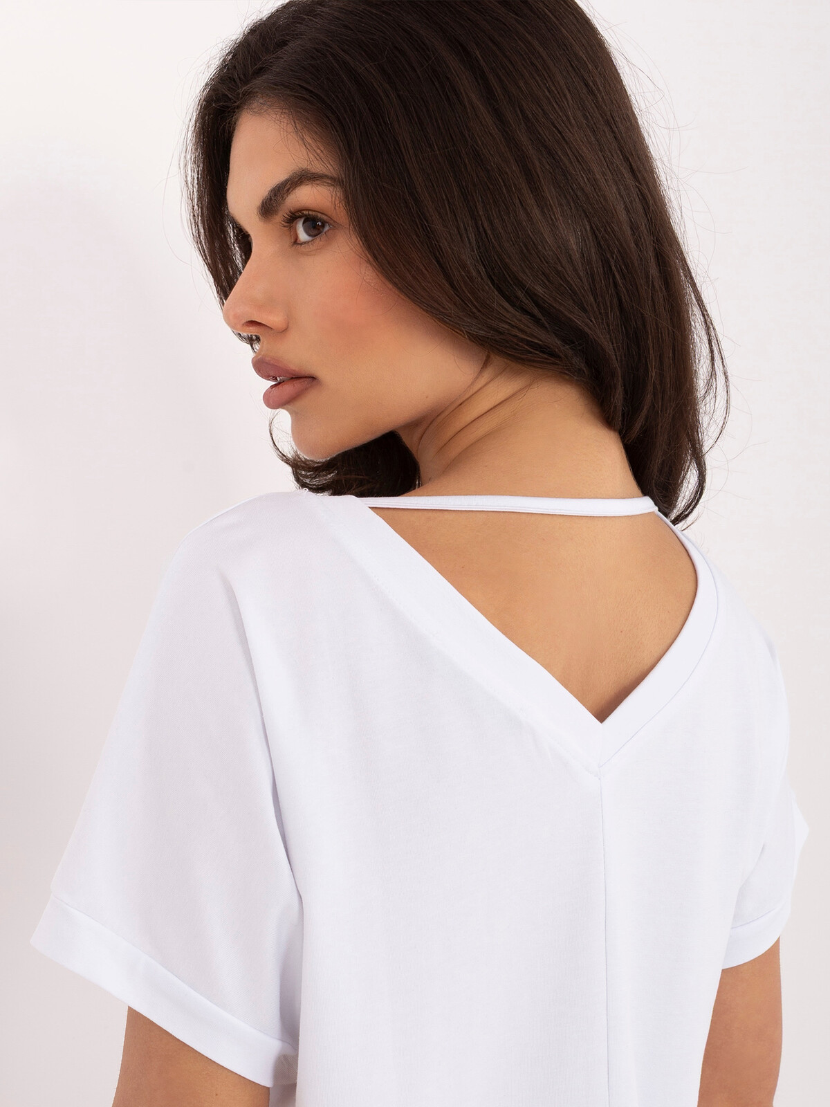 Biela oversize blúzka s krátkym rukávom