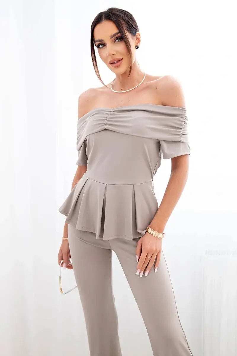 Elegantný dámsky set s topom a nohavicami