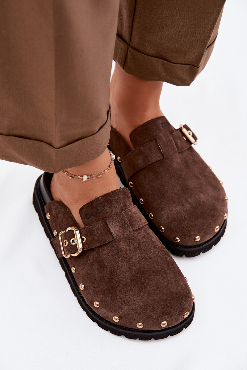 BIG STAR sandále na platforme s nitmi a prackou