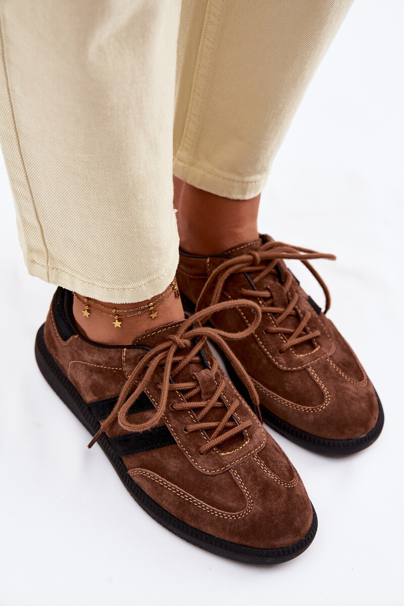 Dámske tenisky Boto Leather Suede hnedé