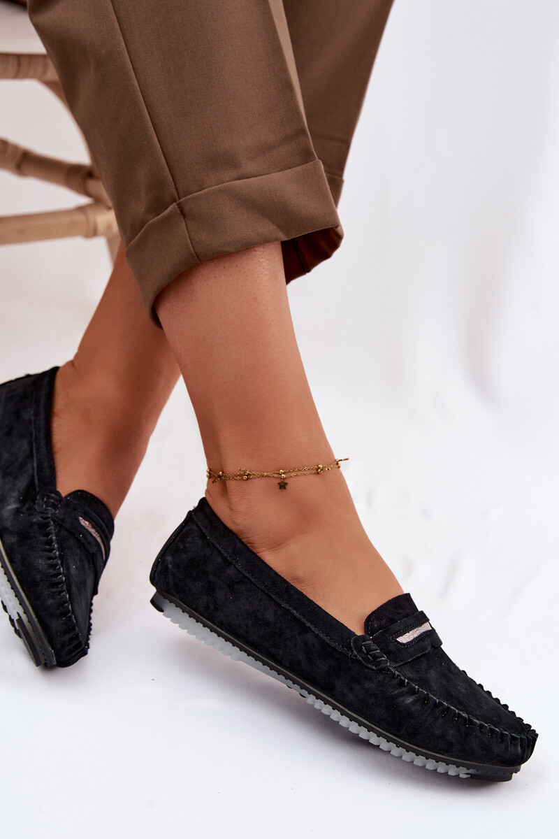 S. BARSKI dámske mokasíny z brúsenej kože