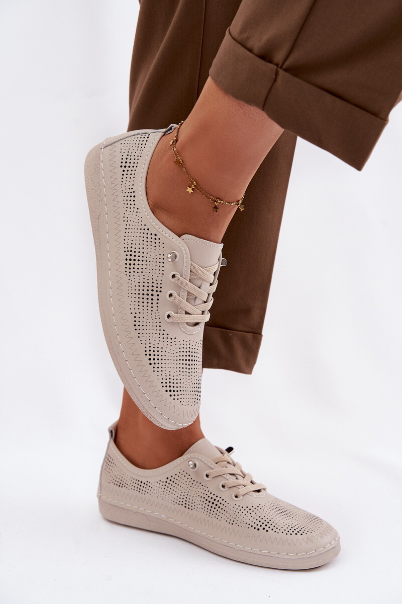 S. BARSKI Kožené perforované dámske mokasíny