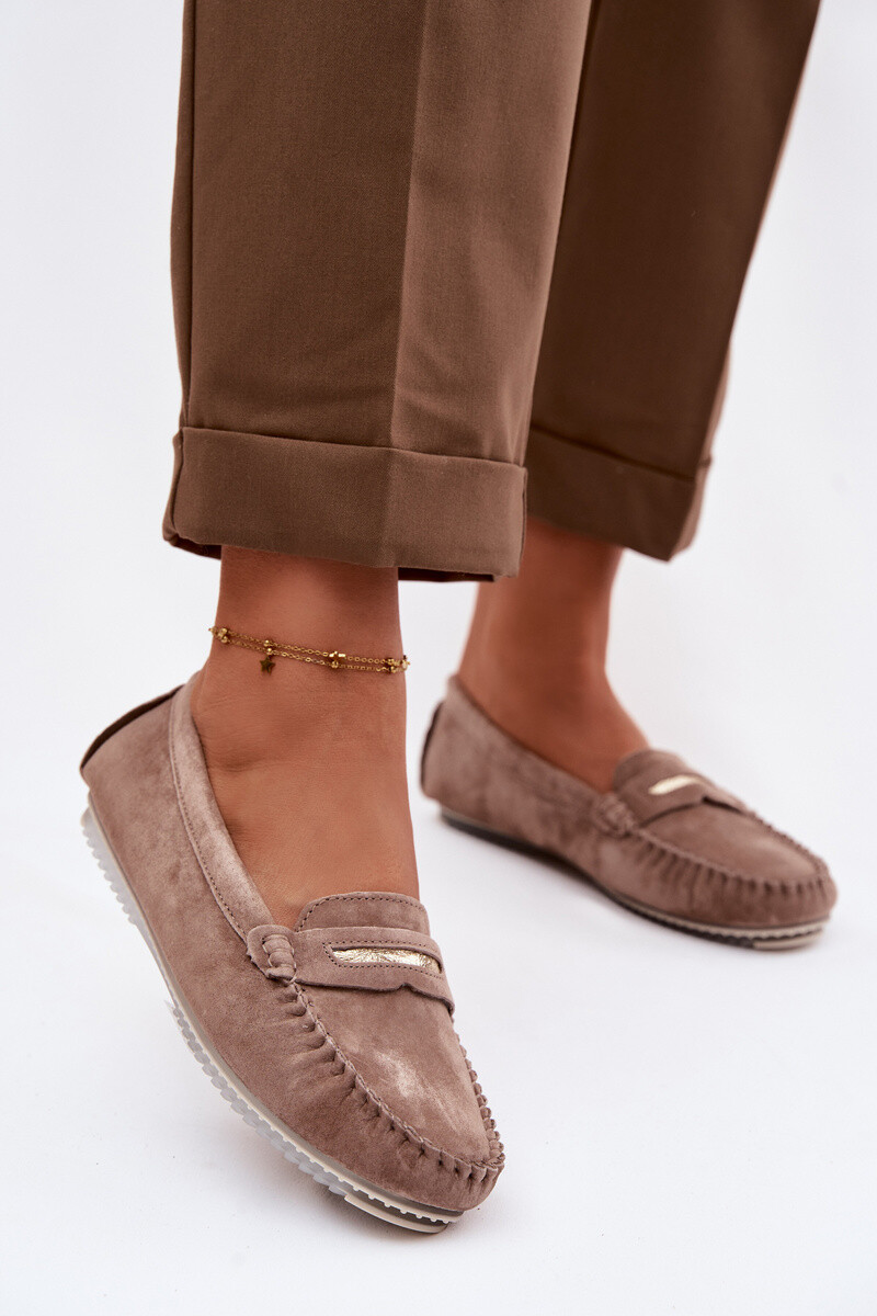 S.Barski dámske mokasíny z prírodnej semišovej kože