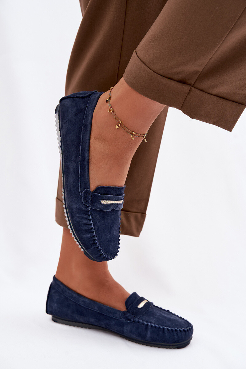 Dámske mokasíny z pravej semiše S.Barski