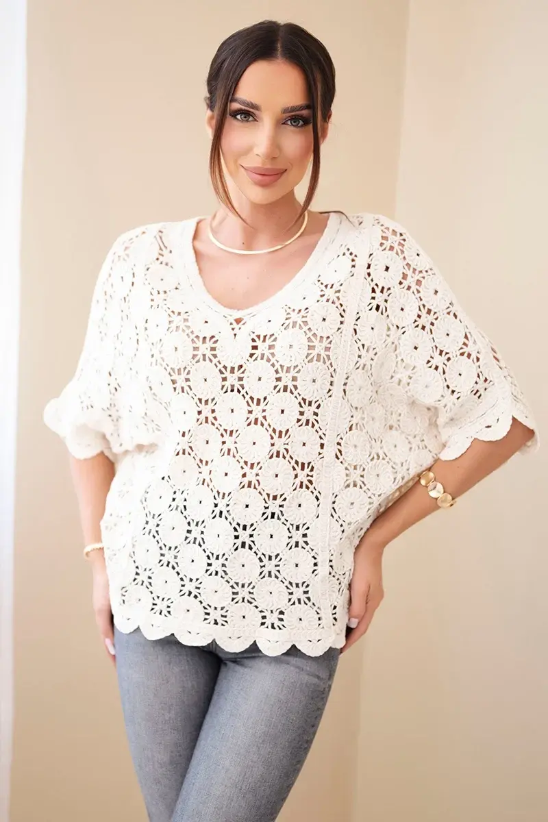 Kesi Włoski dámský letní ažurový svetr