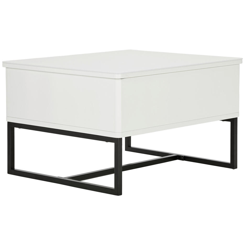 Livetastic KONFERENČNÝ STOLÍK, čierna, biela, kov, 70/40,5-65,5/60 cm