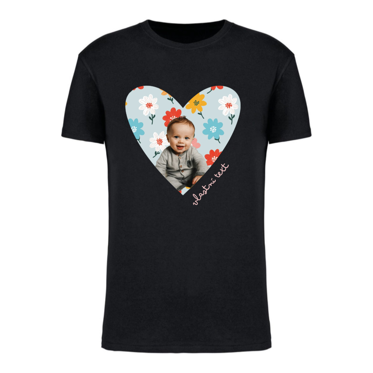 Personalizované pánské tričko s výřezem fotky na podkladu