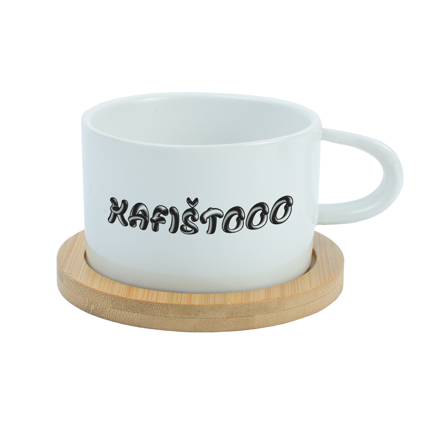 KAFIŠTOOO - bílý hrníček makronka 200 ml