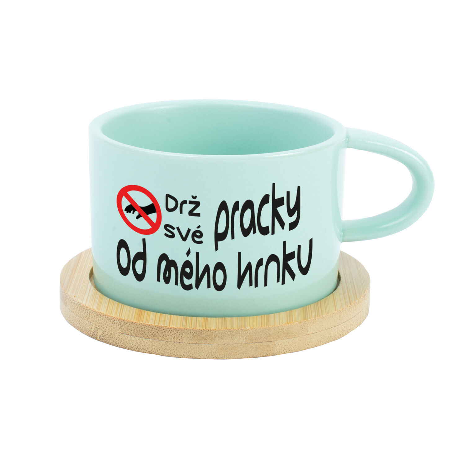 DRŽ SVÉ PRACKY OD MÉHO HRNKU - mint hrníček makronka 200 ml