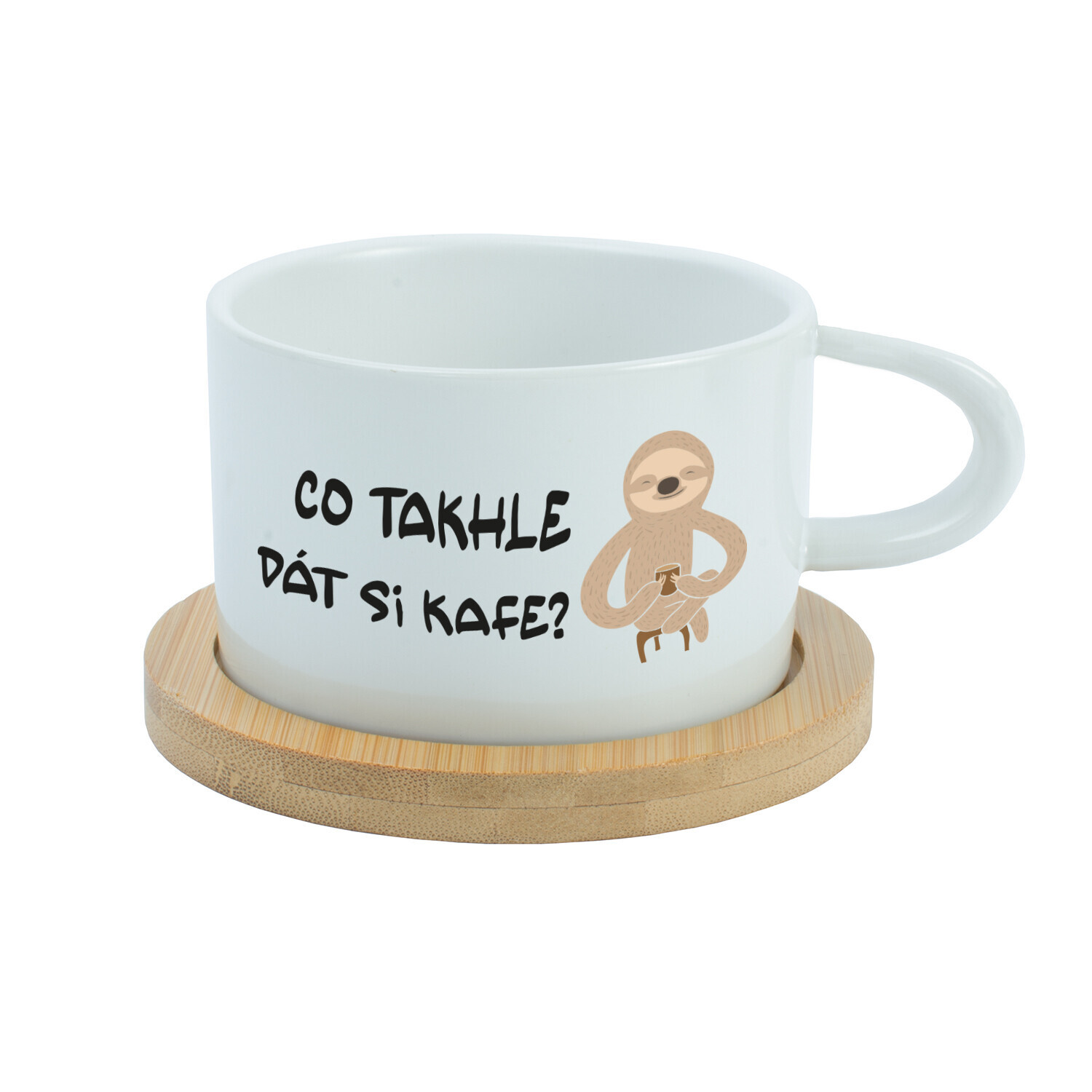 CO TAKHLE DÁT SI KAFE? - bílý hrníček makronka 200 ml