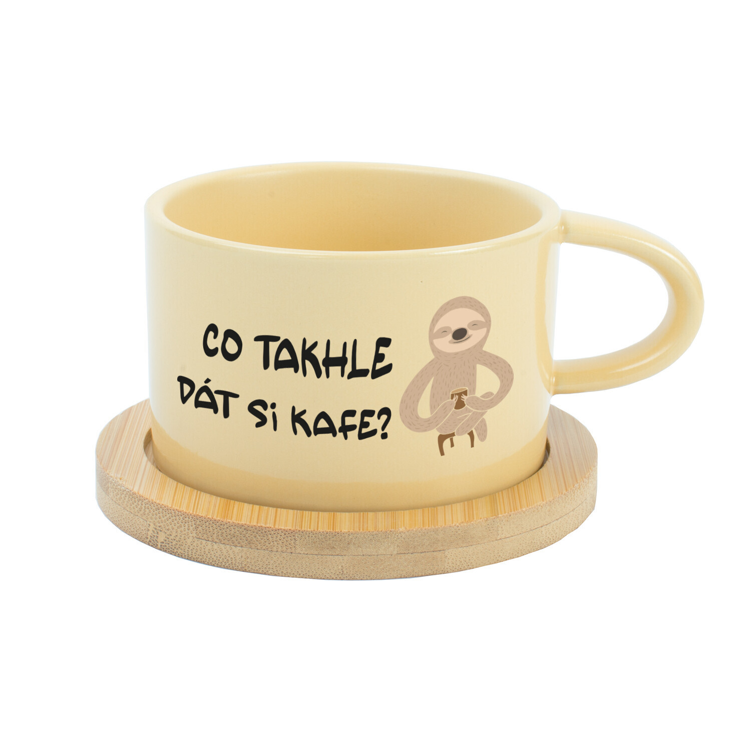 CO TAKHLE DÁT SI KAFE? - žlutý hrníček makronka 200 ml