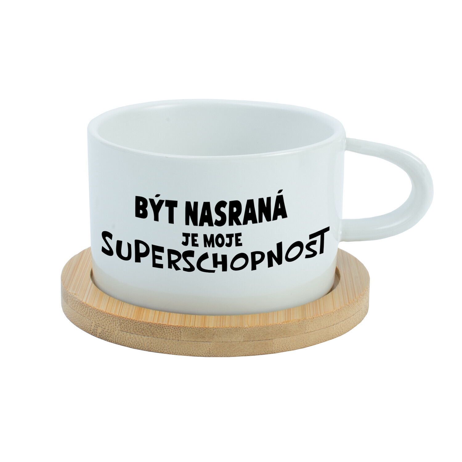 BÝT NASRANÁ JE MOJE SUPERSCHOPNOST - bílý hrníček makronka 200 ml