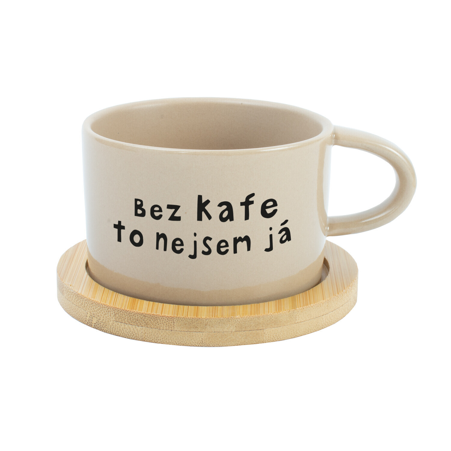 BEZ KAFE TO NEJSEM JÁ - krémový hrníček makronka 200 ml