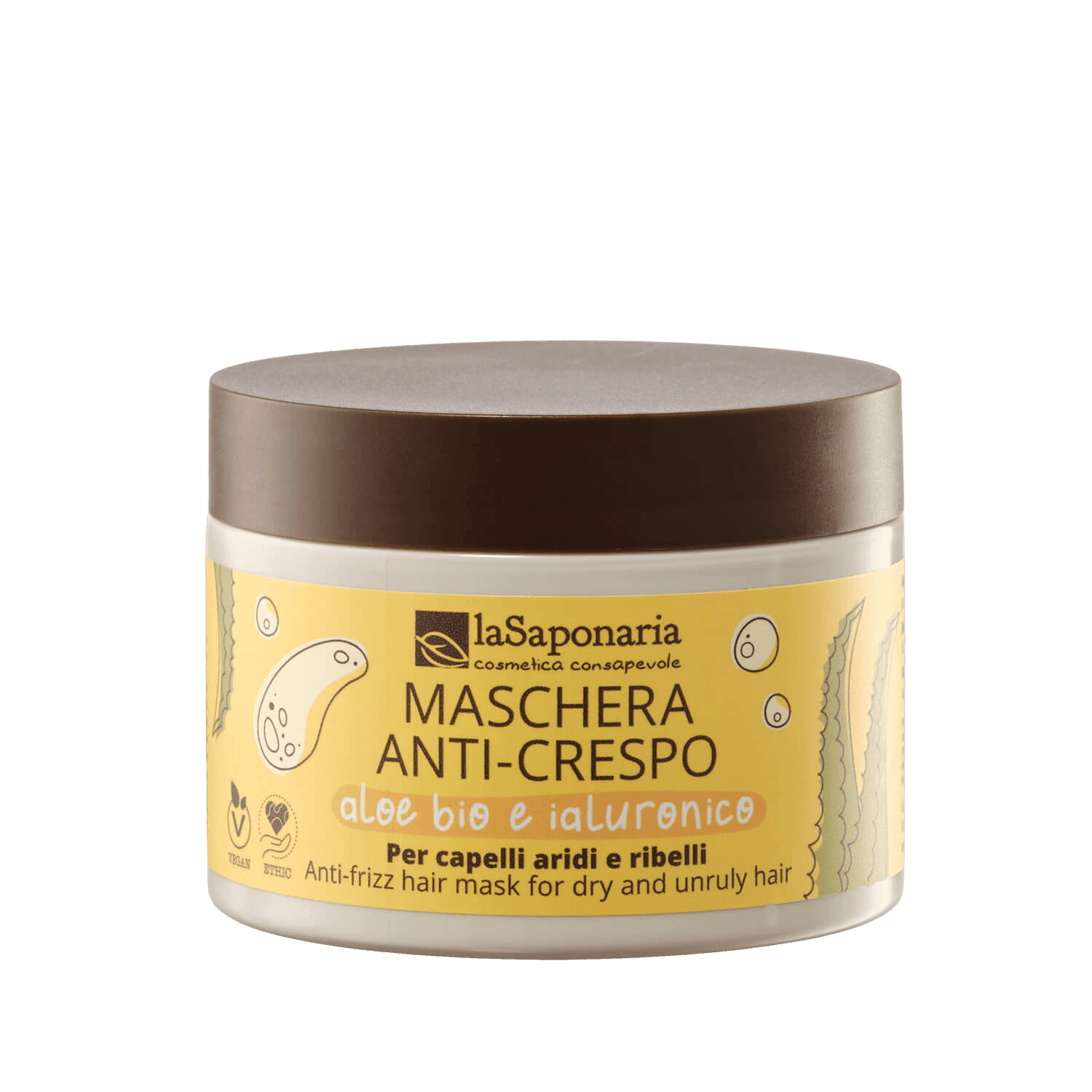 LASAPONARIA Maska proti krepateniu vlasov s aloe vera a kyselinou hyalurónovou 200 ml