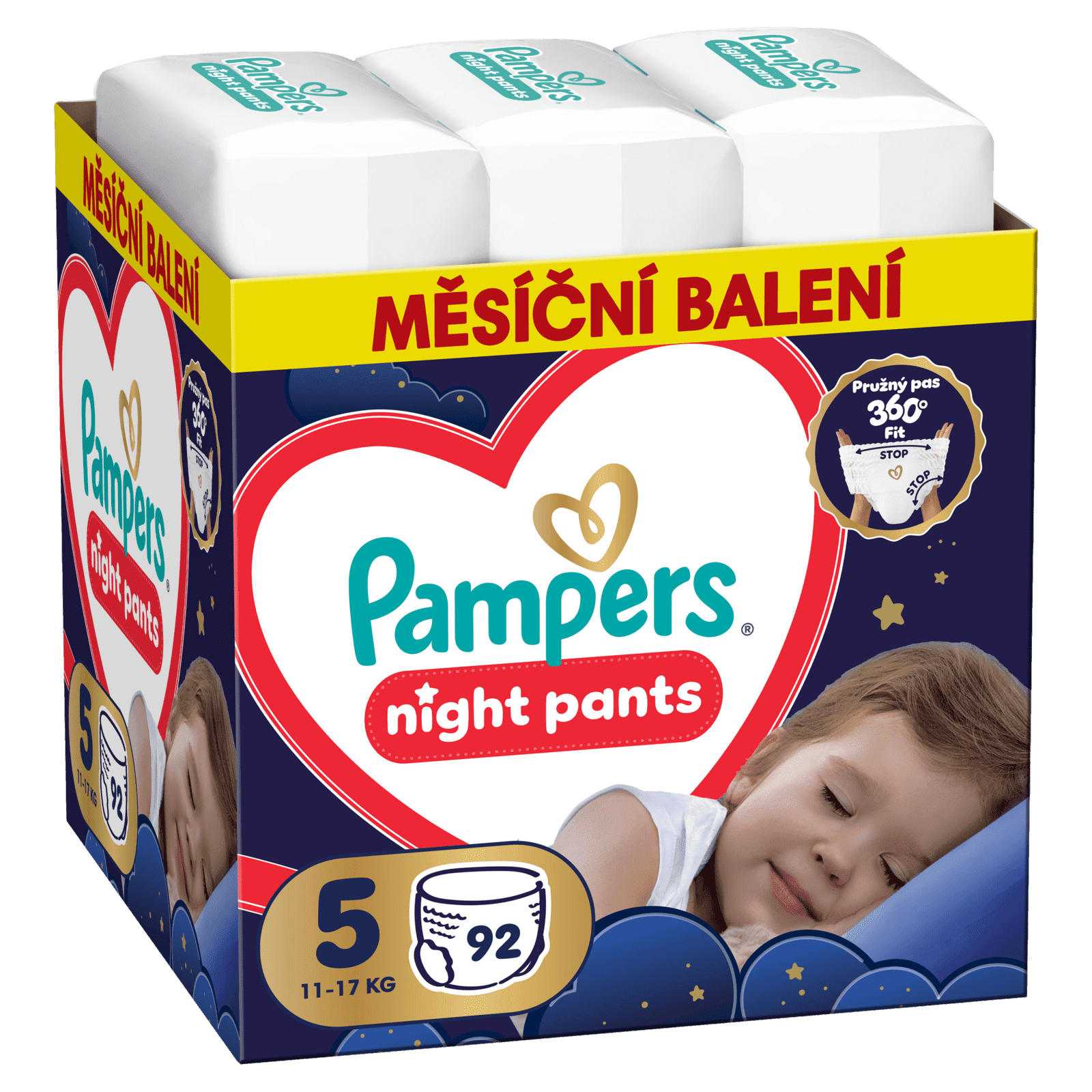 PAMPERS Plienkové nohavičky, Pants Night Veľkosť 5, 92 ks