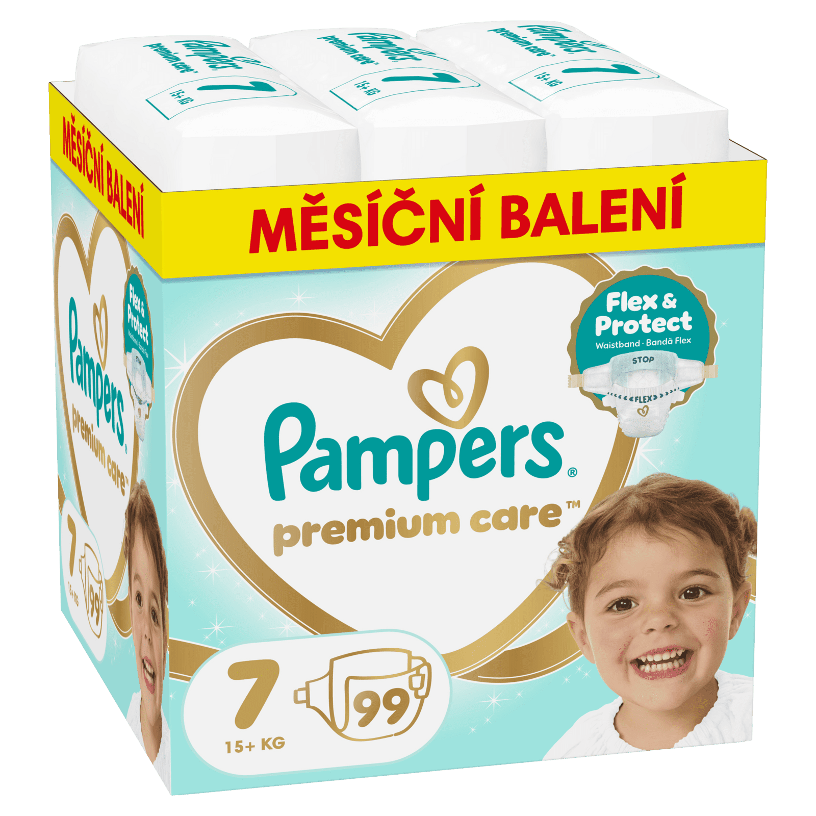 PAMPERS Premium Care Veľkosť 7, 15kg+, 99 ks