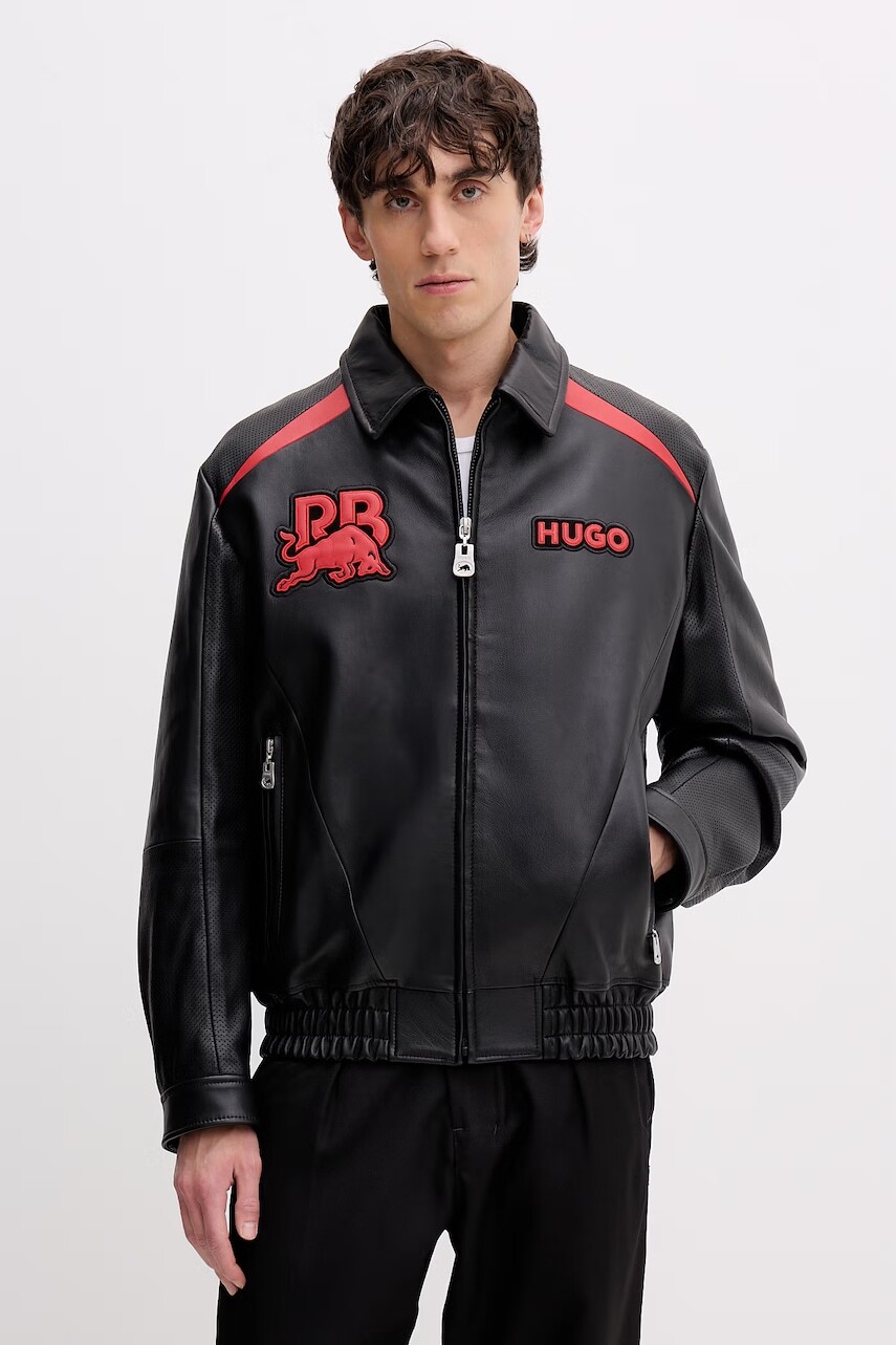 HUGO bunda pánska kožená Lugor_RB