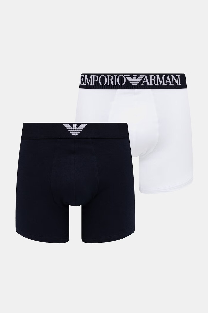 Pánske bavlnené boxerky s elastanom Emporio Armani Underwear 2-pak